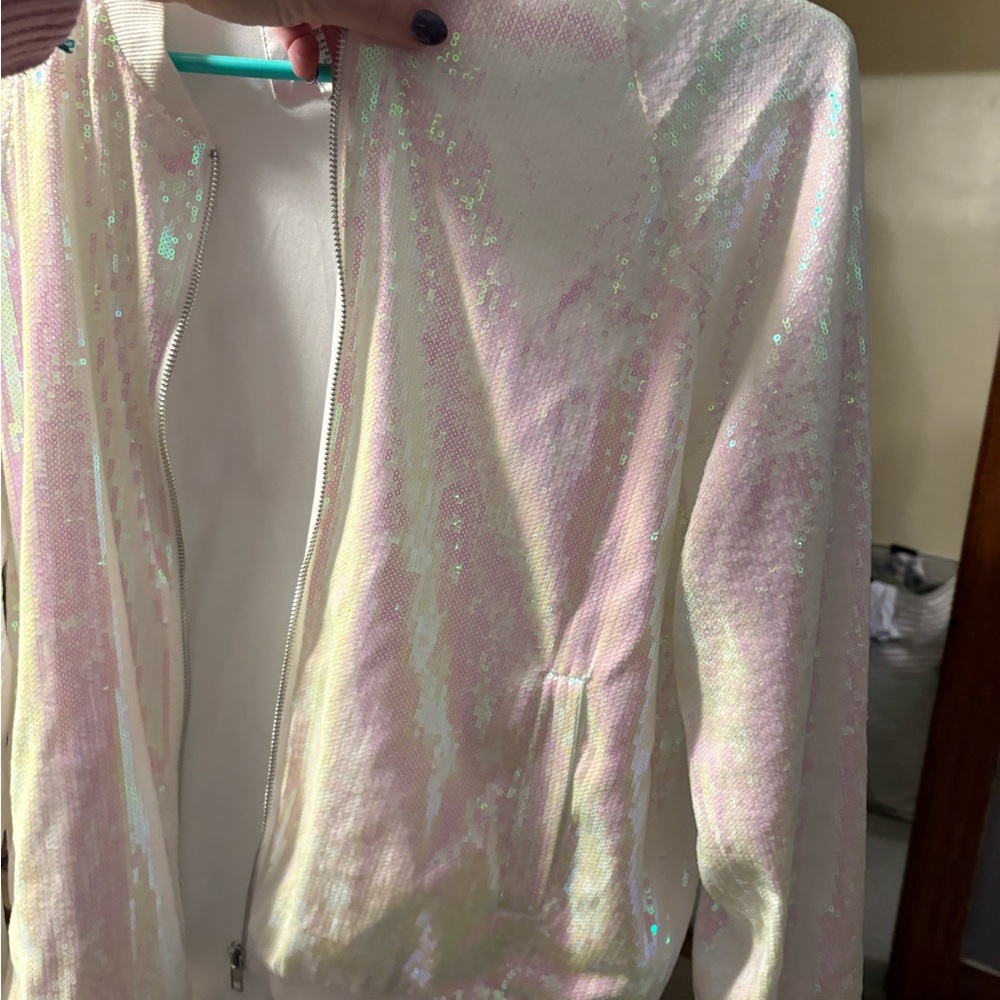 Hayley Paige sequin bride bomber - Picture 11 of 12
